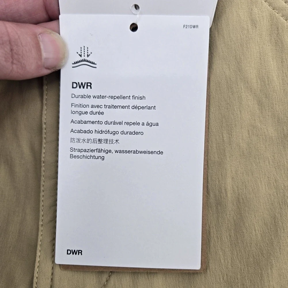 The North Face Pants Mens 34 Short Sprag 5 Pocket Khaki Stone UV Water Repellent
